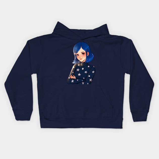 Halloween Fanart Kids Hoodie by Vivian Valentin Art